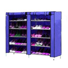 Тканинний подвійний шафа для взуття Shoe Cabinet 5 Layer 6510 Синій 4662 фото