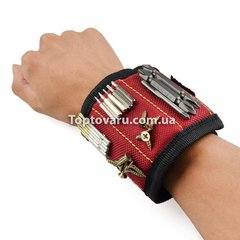 Магнітний Браслет для інструментів Magnetic Wristband Червоний 1230 фото