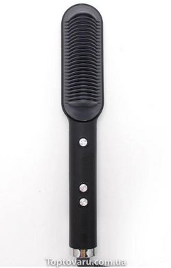 Гребінець-випрямляч Hair Straightener HQT-909 B з турмаліновим покриттям Чорний 4472 фото