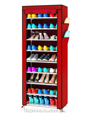 Стеллаж для хранения обуви Combination Shoe Frame 60X30X160 Красный 6729 фото