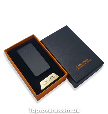 Запальничка USB Lighter Classic Fashionable Чорна матова (ART-0188) 1124 фото