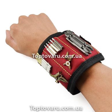 Магнитный Браслет для инструментов Magnetic Wristband Красный 1230 фото
