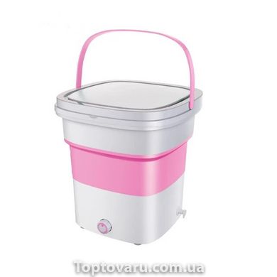 Складная стиральная машина Mini Washing Machine Розовая 8513 фото