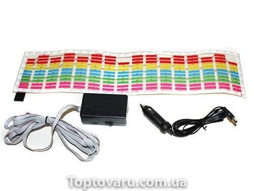 Еквалайзер на скло авто, світломузика, 70х16 см Різнобарвний 2288 фото