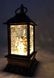Декоративний новорічний ліхтар прямокутний "Сніговик з ялинками" 3196 фото 3