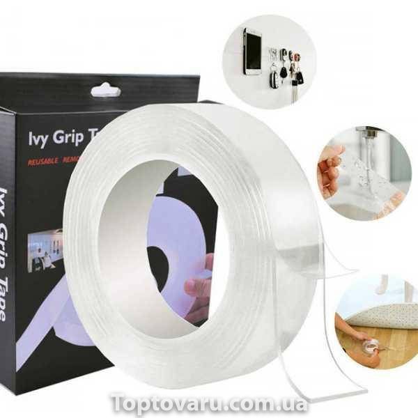 Двухсторонняя многоразовая клейкая лента Ivy Grip Tape 5 м Прозрачная 10594 фото