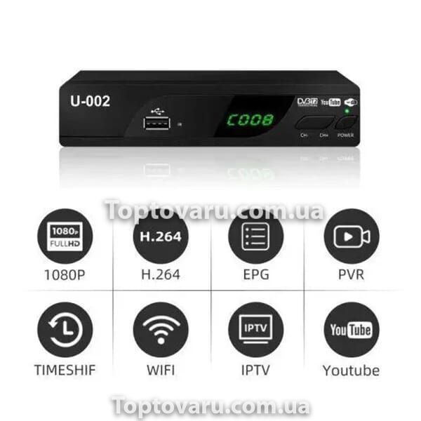 Приставка тюнер Т2 DVB U-002 Full HD 7668 фото