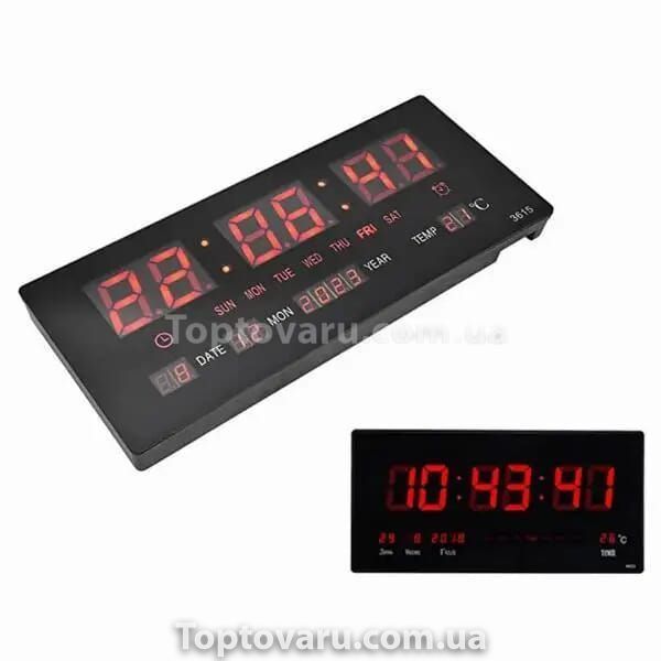Настенные электронные часы Часы 3615 Красные 9487 фото