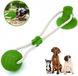 Игрушка для собак канат на присоске с мячом Pet molar toys Зеленая 5448 фото 1