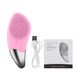 Электрическая силиконовая щетка-массажер для чистки лица Sonic Facial Brush Розовая 4419 фото 4