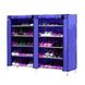 Тканинний подвійний шафа для взуття Shoe Cabinet 5 Layer 6510 Синій 4662 фото 1