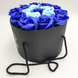 Подарочный набор мыла из роз в шляпной коробке Синий 4200 фото 4