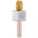 Портативний бездротовий мікрофон караоке Q7 без чохла рожево-золотий 359 фото 1