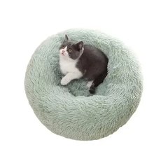 Лежанка пухнастик для котів та собак глибока 50 см Зелений 15514 фото