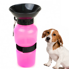 Бутылка питьевой воды для животных Розовая 8837 фото