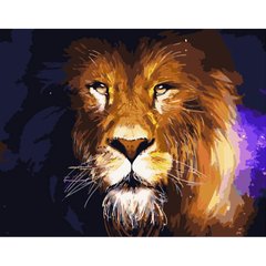Картина за номерами Strateg ПРЕМІУМ Цар звірів розміром 40х50 см (GS379) GS379-00002 фото