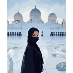 Картина за номерами Strateg ПРЕМІУМ Красуня в Абу-Дабі розміром 40х50 см (GS221) GS221-00002 фото