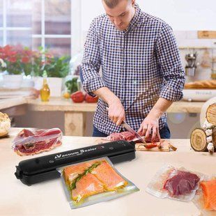 Вакуумний пакувальник продуктів Vacuum Sealer S 26X-252 Чорний 38312 фото