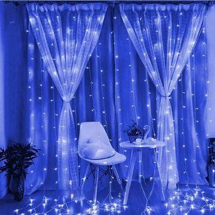 Гирлянда штора Водопад внутренняя 480LED 3*3м Синий свет 27045 фото