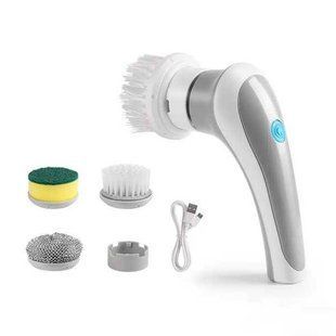 Щітка акумуляторна для миття посуду Electric cleaning brush Сіра 11209 фото