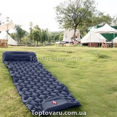 Туристичний надувний матрац з подушками Outdoor Sleeping із вбудованим насосом Чорний 10552 фото