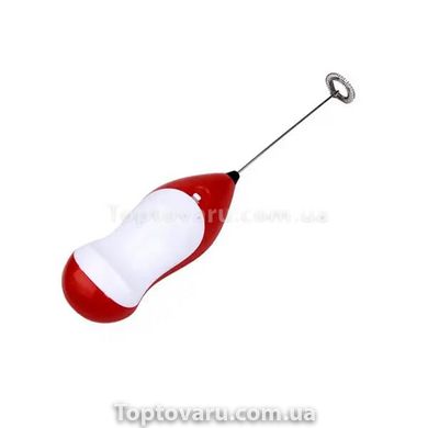 Ручний портативний міні-міксер спінювач для вершків та молока Puccio Червоний 9343 фото