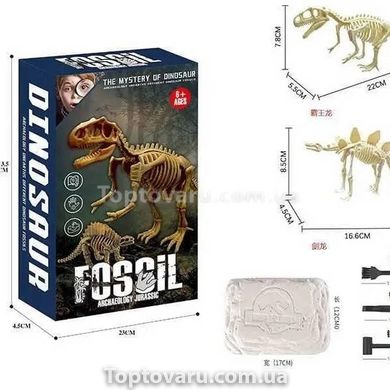 Набор детский для раскопок Динозавры с набором инструментов 222-5 Fossil 17628 фото
