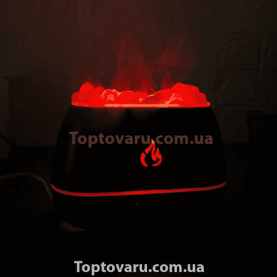 Зволожувач повітря з ефектом полум'я та нічником Чорний 12446 фото