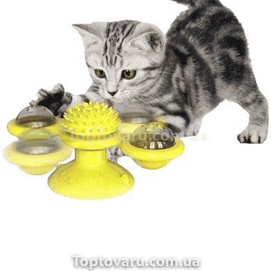 Игрушка для кота интеллектуальная Спиннер Желтый 10558 фото