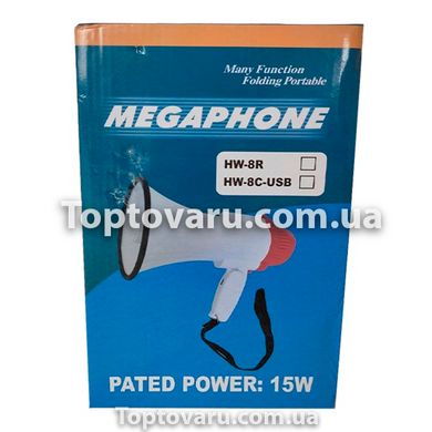 Гучномовець (рупор) Мегафон MEGAFONE HW-20B Червоно-білий 5043 фото