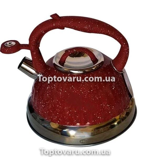 Чайник зі свистком HIGHER+KITCHEN ZP-039 Цегляний 7582 фото