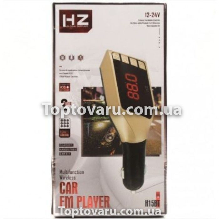 Автомобільний FM трансмітер модулятор H15 MP3 Bluetooth 5728 фото