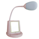 Умная настольная светодиодная лампа 3в1 с PowerBank с зеркалом Розовая 6925 фото 1