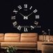 Часы настенные "Сделай сам" большие с римскими цифрами 3D DIY CLOCK Серебро 13166 фото 2