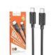 Кабель HOCO X88 Gratified 60W charging data cable for Type-C to Type-C Black 22493 фото 2
