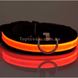 Ошейник для собак светодиодный LED Оранжевый размер M 12439 фото 2