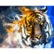 Картина за номерами Strateg ПРЕМІУМ Вогняний тигр розміром 40х50 см (GS321) GS321-00002 фото 1