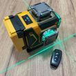 Лазерний рівень нівелір акмуляторний з магнітною підставкою 4D Чорний з жовтим