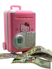 Детский сейф-копилка Cartoon Bank с отпечатком пальца Hello Kitty NEW фото