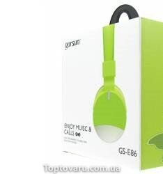 Беспроводные Bluetooth наушники Gorsun GS-E86 Micro SD Зеленые NEW фото