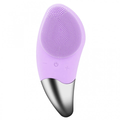Электрическая силиконовая щетка-массажер для чистки лица Sonic Facial Brush Фиолетовая 4265 фото