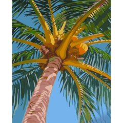 Картина за номерами Strateg ПРЕМІУМ Кокоси на пальмі розміром 40х50 см (GS712) GS712-00002 фото