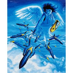 Картина по номерам Strateg ПРЕМИУМ Ангел-хранитель Украины с лаком размером 40х50 см (SY6933) SY6933-00002 фото