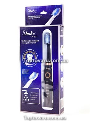 Электрическая зубная щетка Shuke с 4-мя насадками Черная 6923 фото