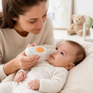 Аспиратор детский назальный электрический Baby Nasal Aspirator Белый 37893 фото