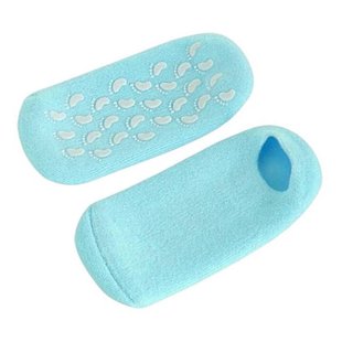 Увлажняющие гелевые носочки для педикюра SPA Gel Socks № G09-12 голубые от 20 до 28см 10537 фото