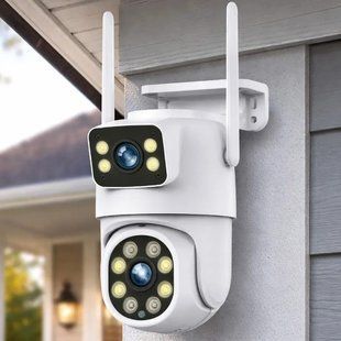 Камера відеоспостереження вулична wifi ptz Dual lens AND Q2 Біла 30726 фото