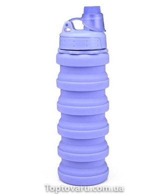 Cиликоновая складная бутылка 500 мл Фиолетовая 2009 фото