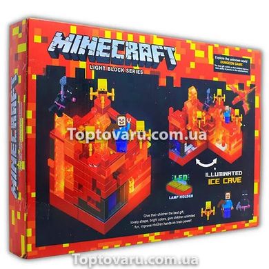 Конструктор Minecraft Сражение в подземелье с LED подсветкой 356 деталей Красный 7847 фото