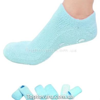 Зволожуючі гелеві шкарпетки для педикюру SPA Gel Socks № G09-12 блакитні від 20 до 28см 10537 фото